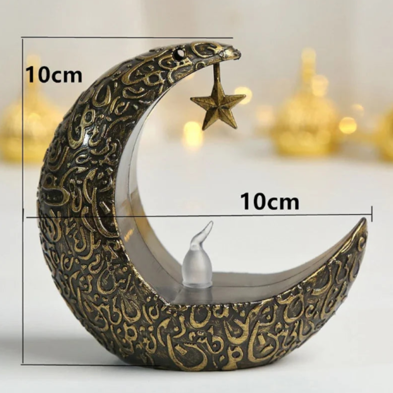 Portavelas de Estrella y Luna Estilo Árabe