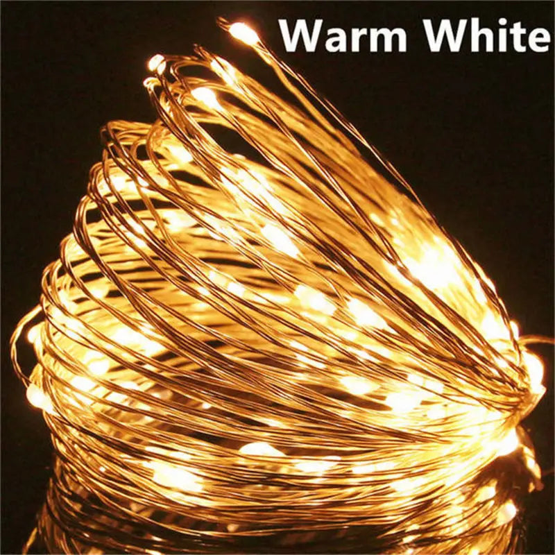 Luces LED de Alambre de Cobre para Navidad – Iluminación Decorativa Brillante