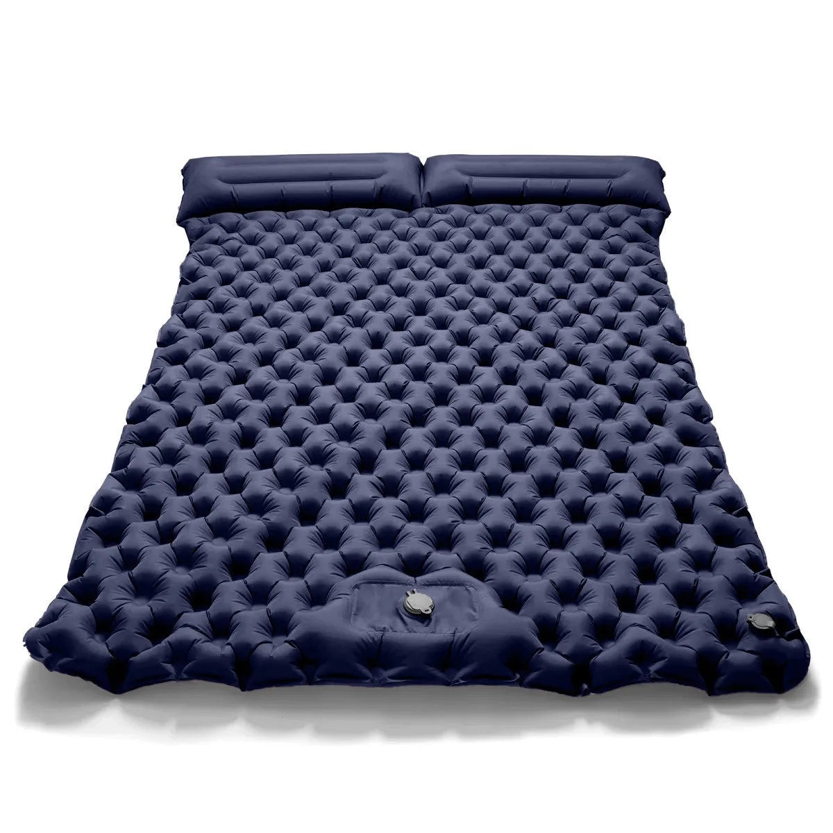 Colchoneta Inflable Doble para Camping – Azul Marino