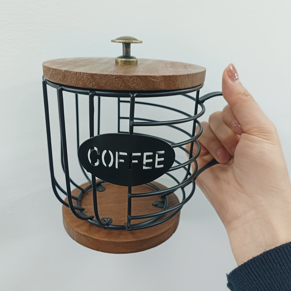 Organizador para Cápsulas de Café con Base de Madera