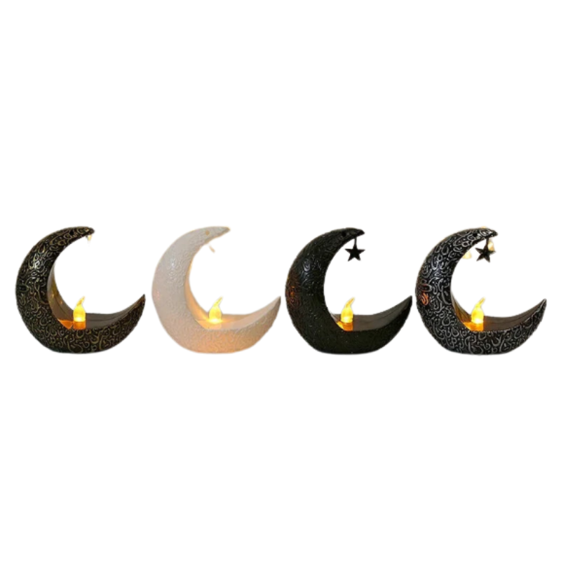 Portavelas de Estrella y Luna Estilo Árabe
