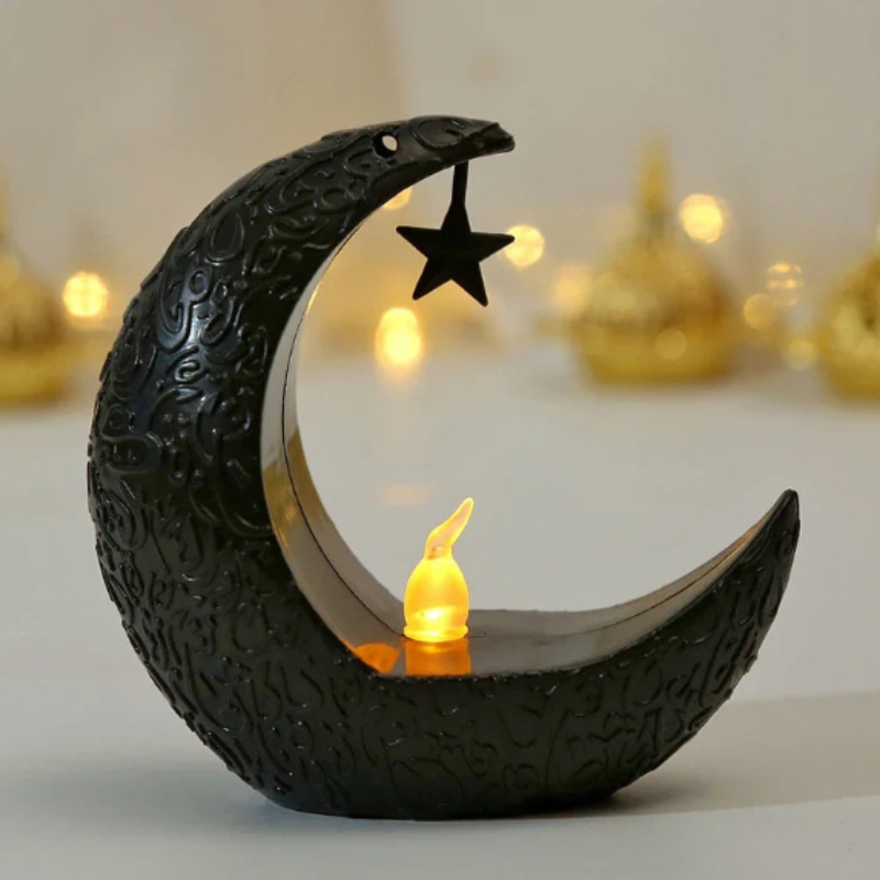Portavelas de Estrella y Luna Estilo Árabe